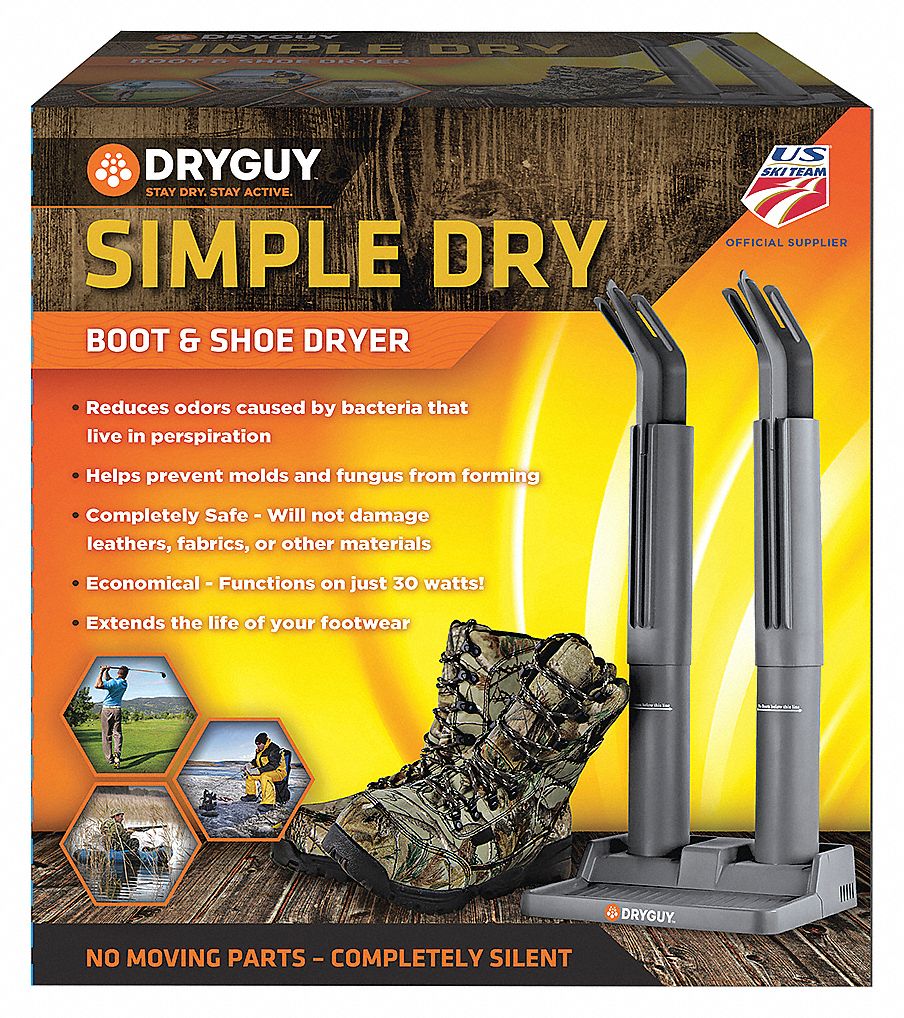 SIMPLY DRY BOOT AND SHOE DRYER, 120 V, 36 W, GREY, 11 1/2 X 6 1/2 X 13 IN