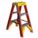 TWIN STEPLADDER, 3 FT LADDER SIZE, FIBREGLASS, 300 LB LOAD CAPACITY, 16 LB W