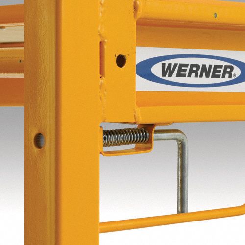 WERNER Scaffold Tower, Steel, 6 ft Platform Height, 6 ft 3 in Overall