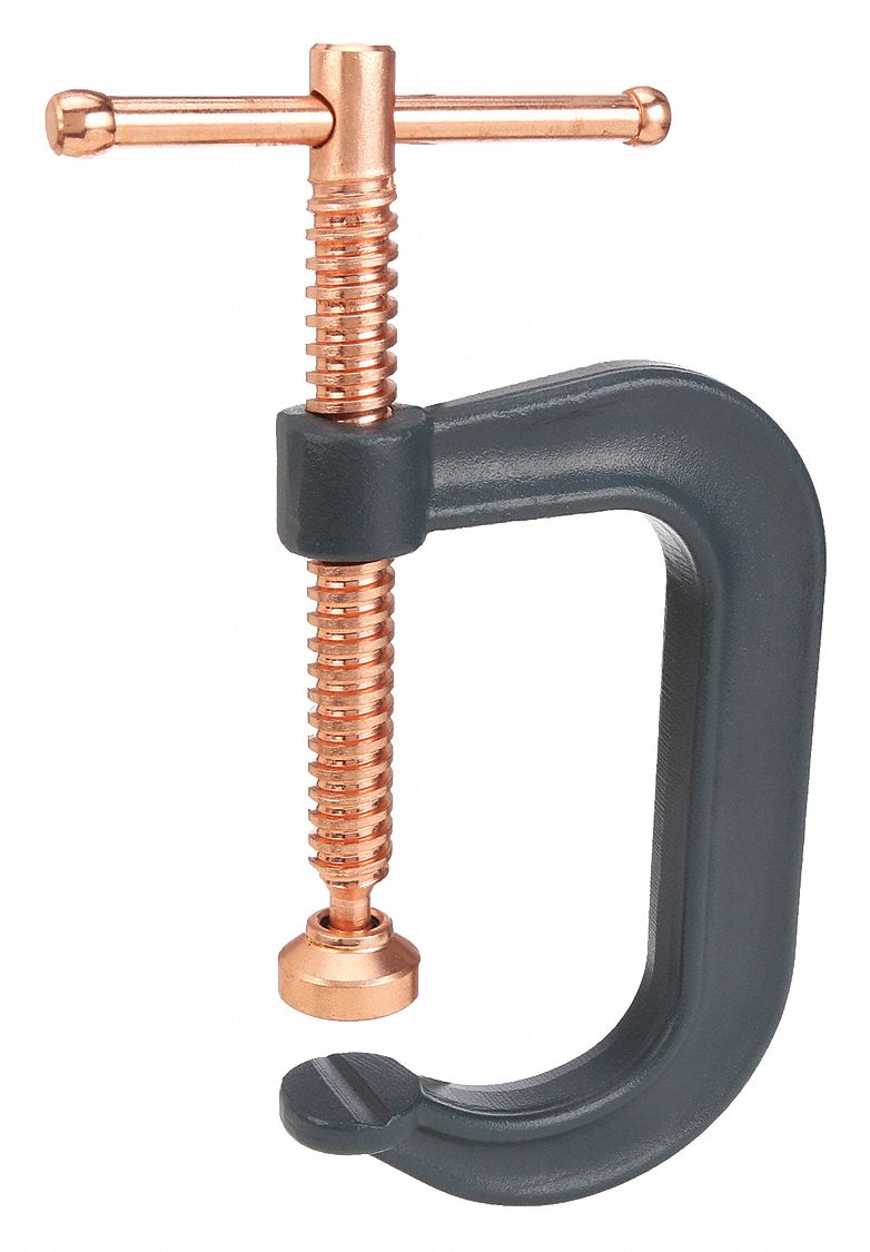 WILTON, Extra Heavy Duty, VGrooved, Spatter Resistant CClamp 41D475