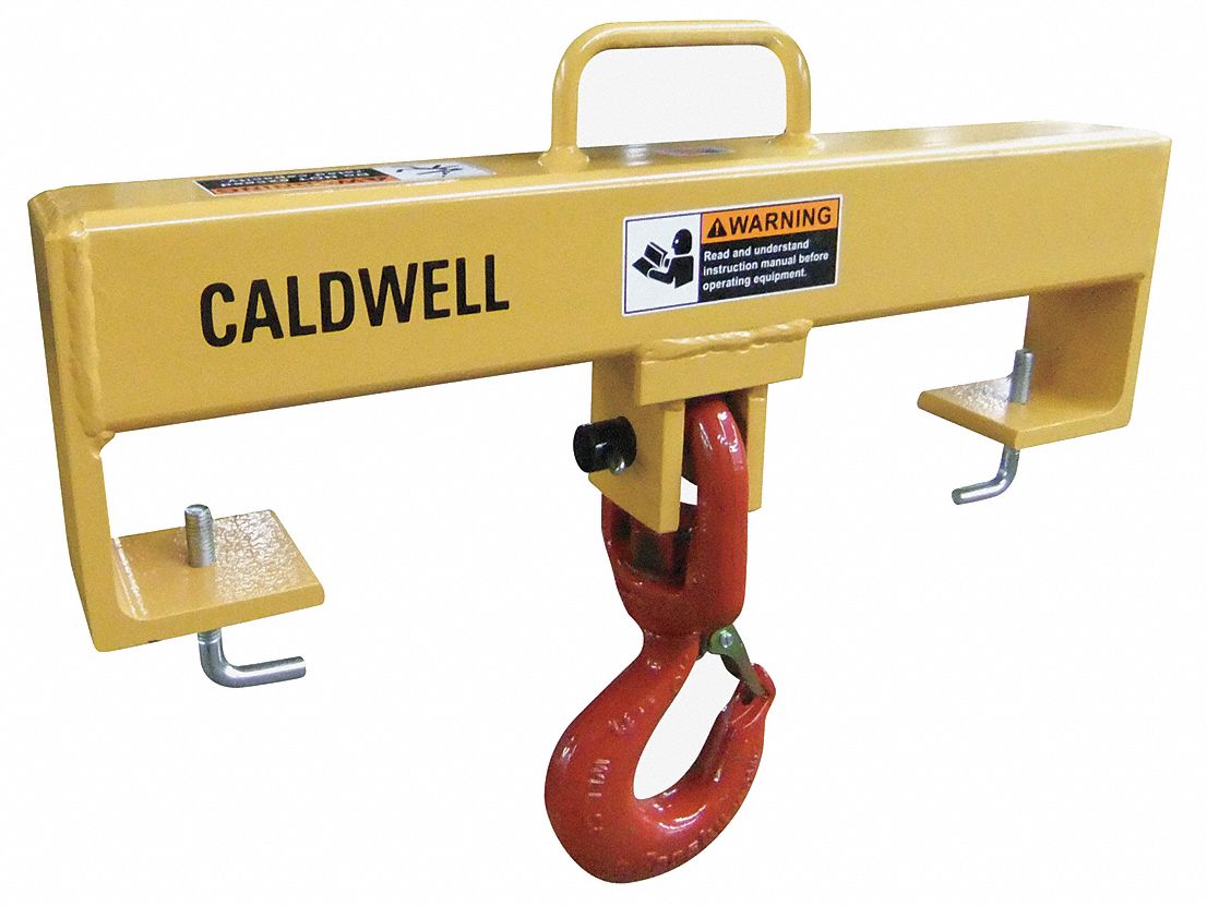 Caldwell Double Fork Single Swivel Hook Welded Steel Forklift Lifting