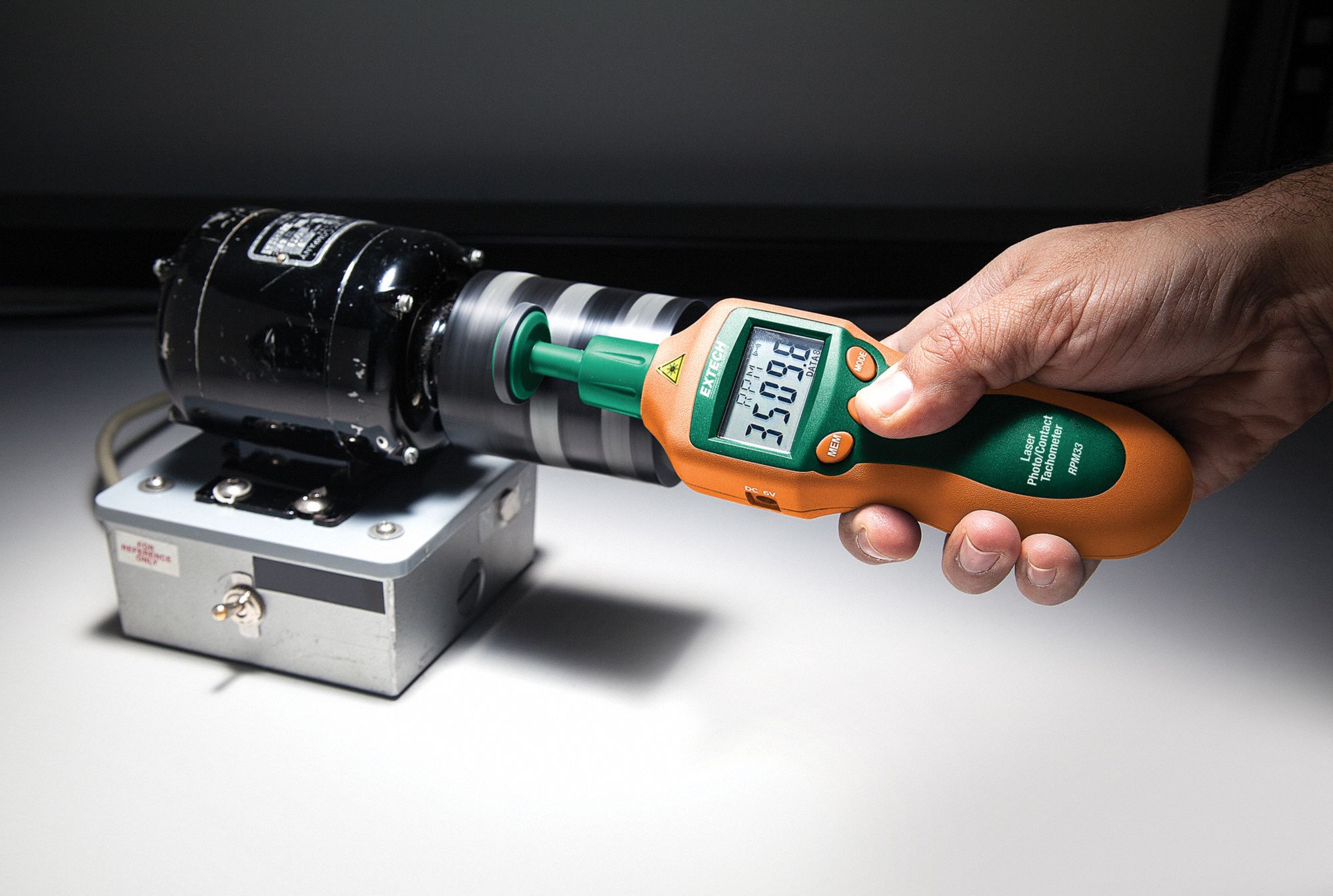 EXTECH Laser Tachometer, 2 to 20, 000 rpm 41D941RPM33NIST Grainger