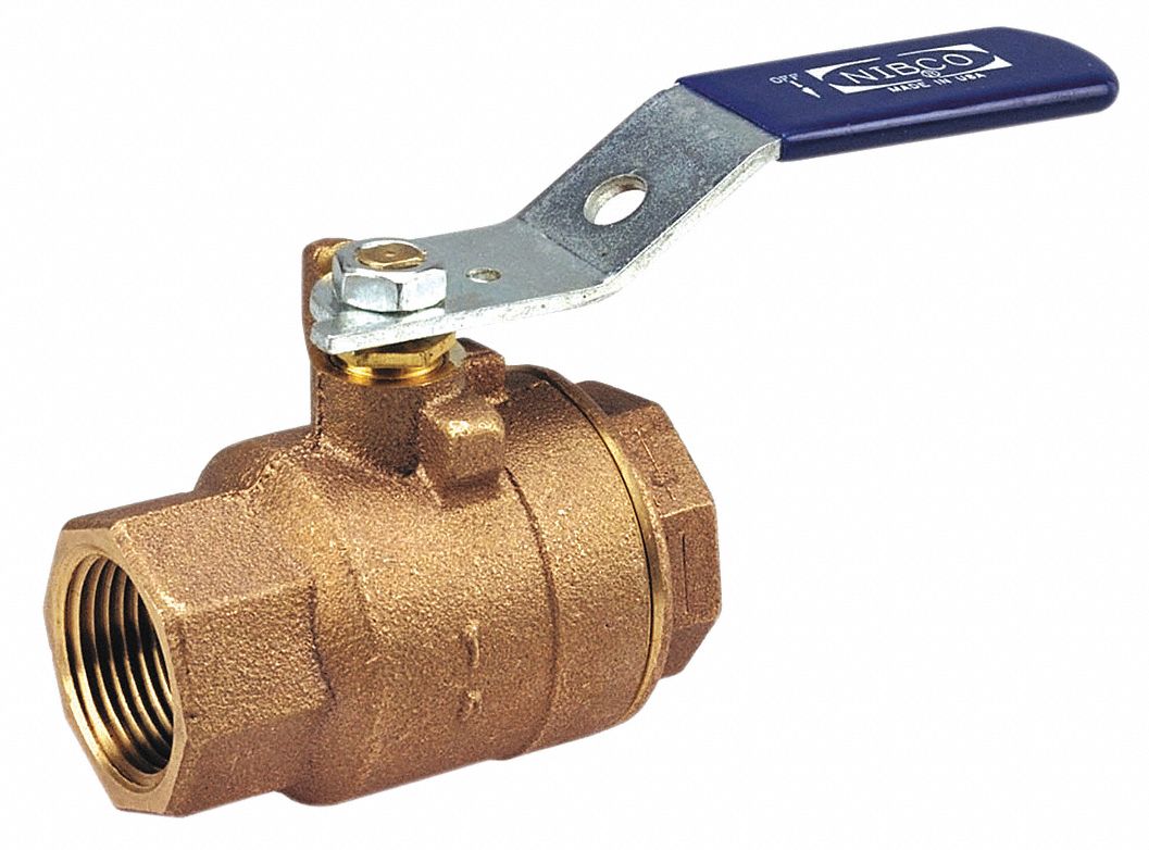 MANUAL TWO-WAY BALL VALVE: ½ IN, BRONZE, STRAIGHT, FNPT X FNPT, 600 PSI MAX