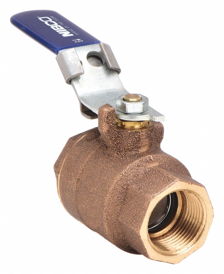 MANUAL TWO-WAY BALL VALVE: ⅜ IN, BRONZE, STRAIGHT, FNPT X FNPT, 600 PSI MAX