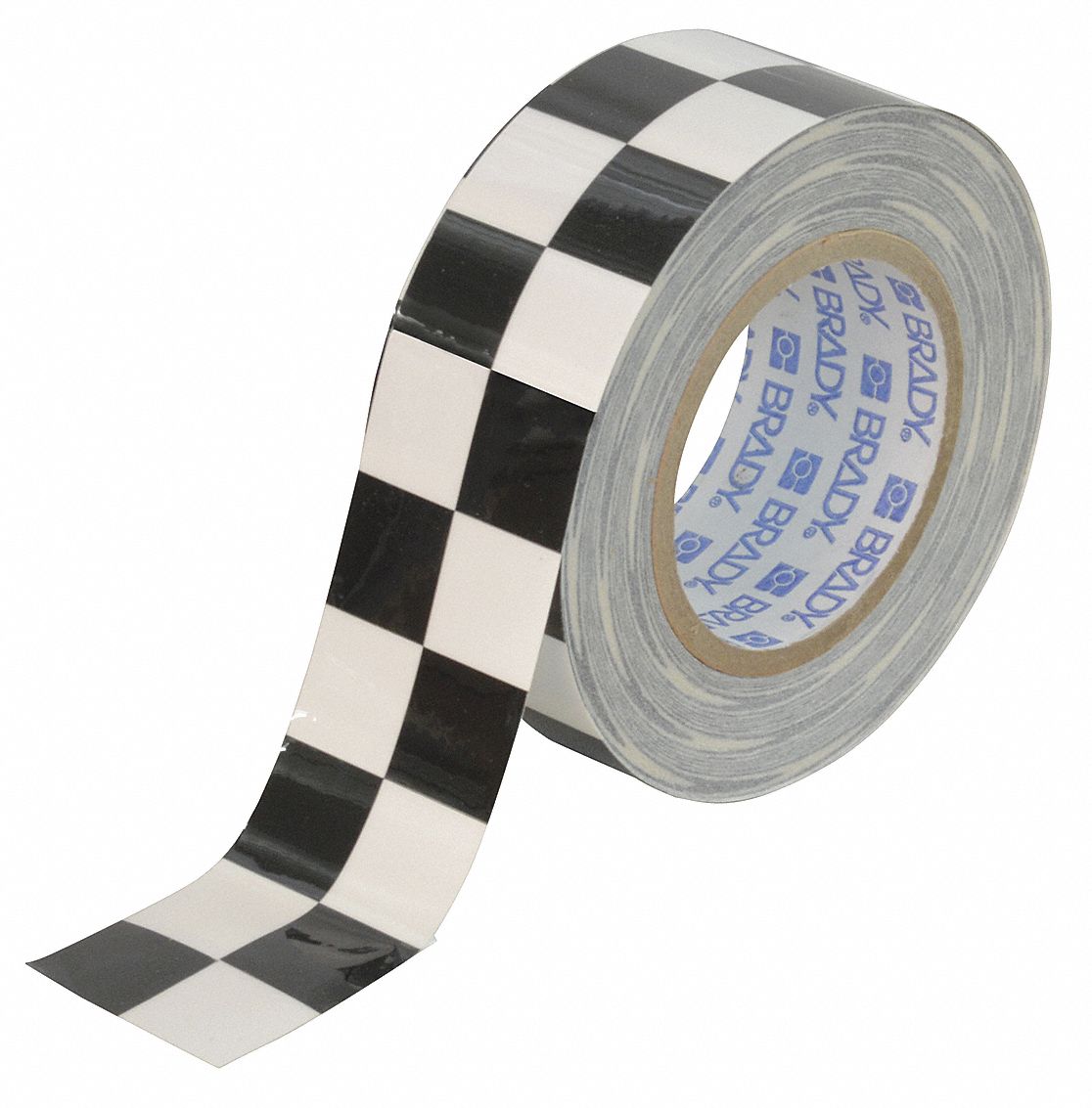 BRADY Aisle Marking Tape, Checkered, Continuous Roll, 2 in Width, 1 EA