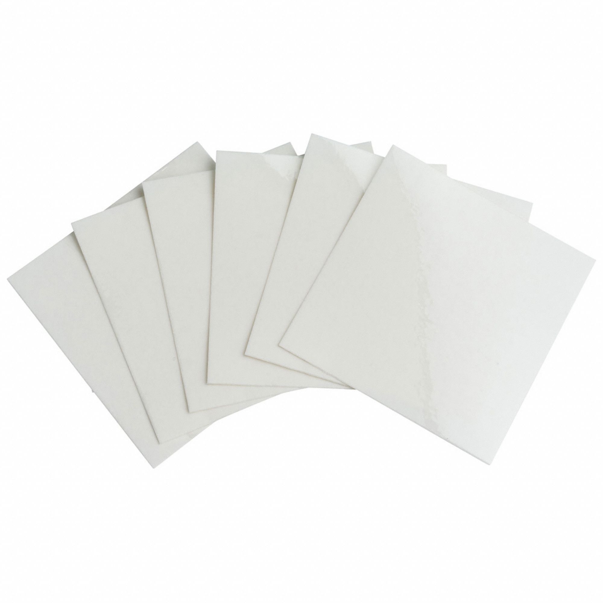 Laminate Sheet: Laminate Sheet, Polyester, Clear, Permanent Adhesive, 2 1/2 in Ht, 2 1/2 in Wd