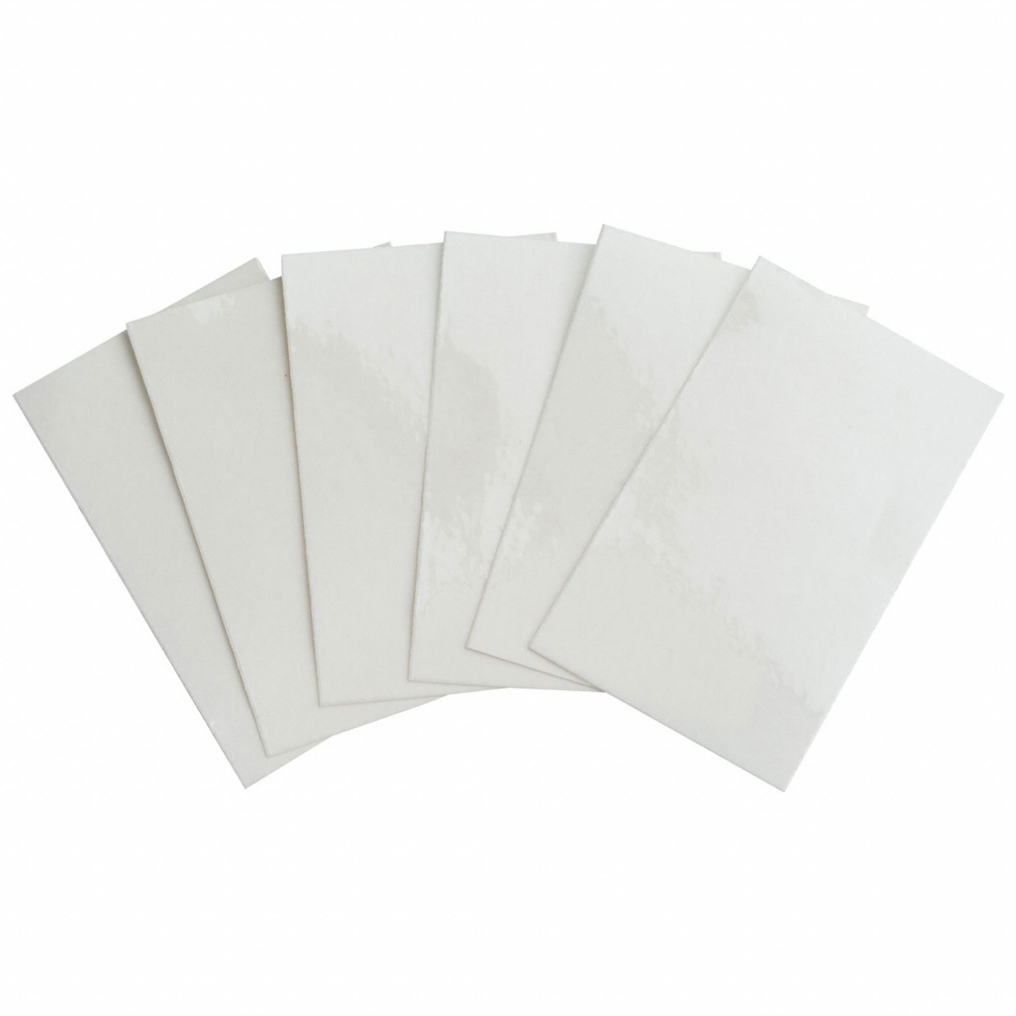 Laminate Sheet: Laminate Sheet, Polyester, Clear, Permanent Adhesive, 2 1/2 in Ht, 1 1/2 in Wd