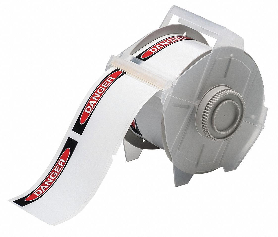 Pre-Cut Label Stock Roll: Danger, DANGER Header, 2 1/4 in x 3 1/4 in, 3 1/4 in x 2 1/4 in, Vinyl