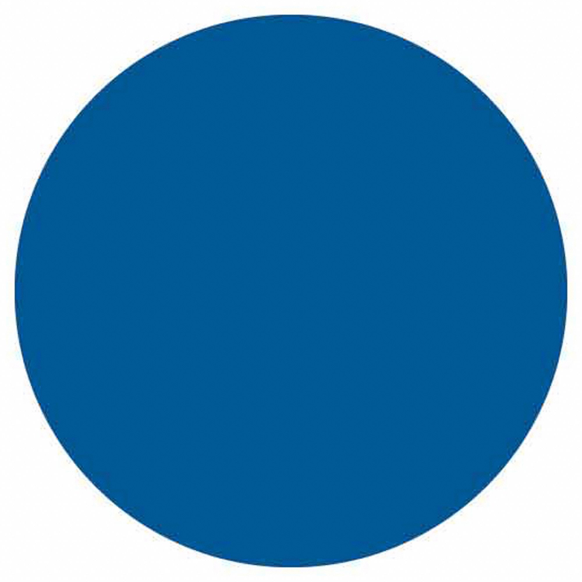 Inventory Label: 1 1/2 in Dia, Blue, Circle, Paper, Indoor, No Text, 500 PK