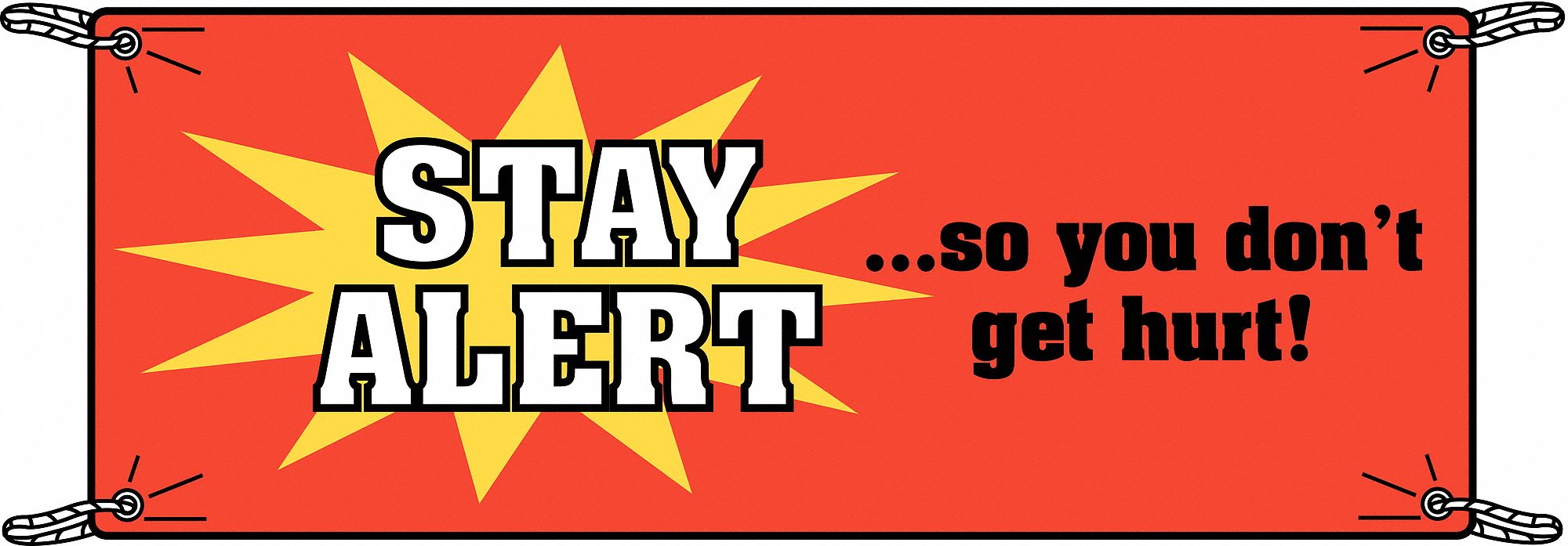 Banner: Polyethylene, 42 in x 120 in Nominal Sign Size, Indoor/Outdoor, 1 Printed Sides