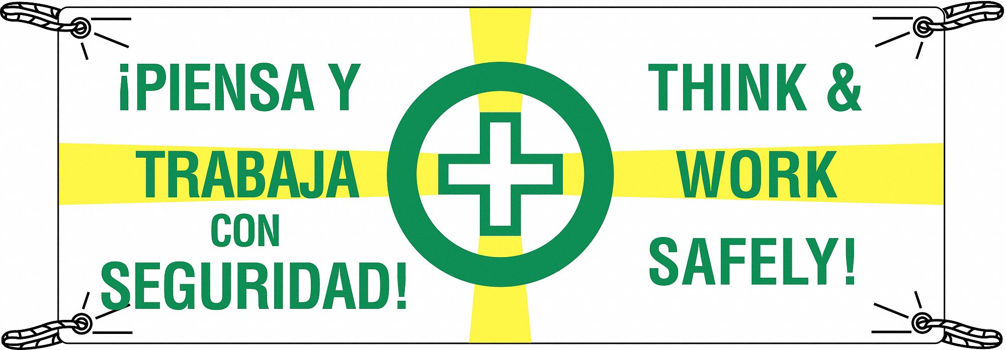 Banner: Polyethylene, 48 in x 120 in Nominal Sign Size, Indoor/Outdoor, 1 Printed Sides