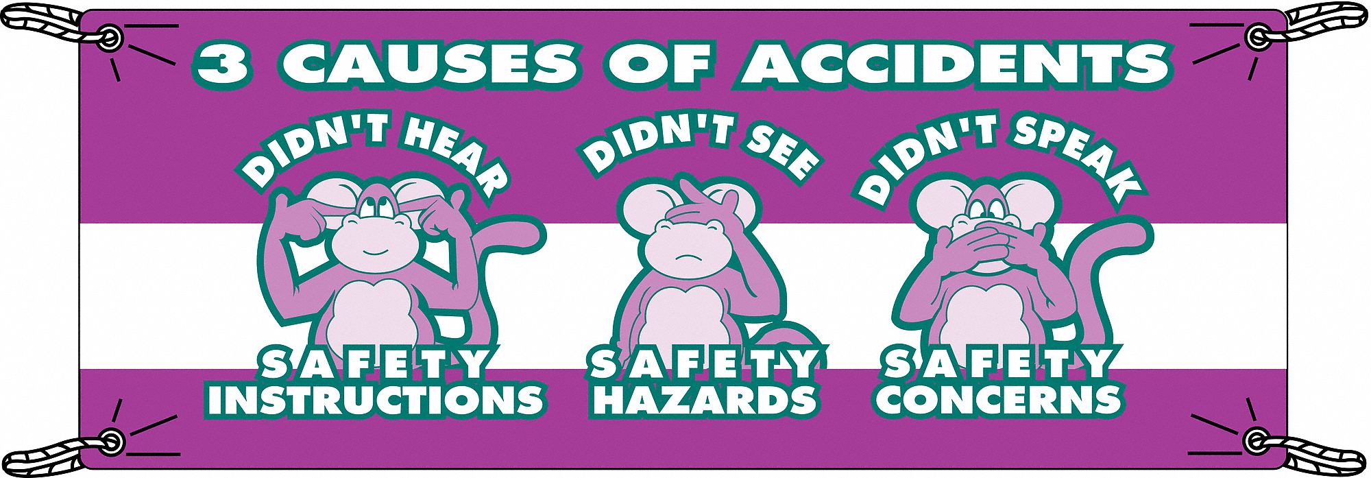 Banner: Vinyl, 48 in x 120 in Nominal Sign Size, Indoor Only, 1 Printed Sides