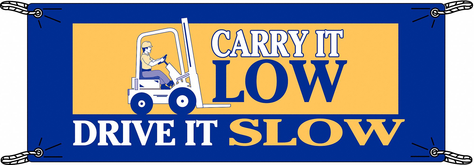 Banner: Polyethylene, 48 in x 120 in Nominal Sign Size, Indoor/Outdoor, 1 Printed Sides