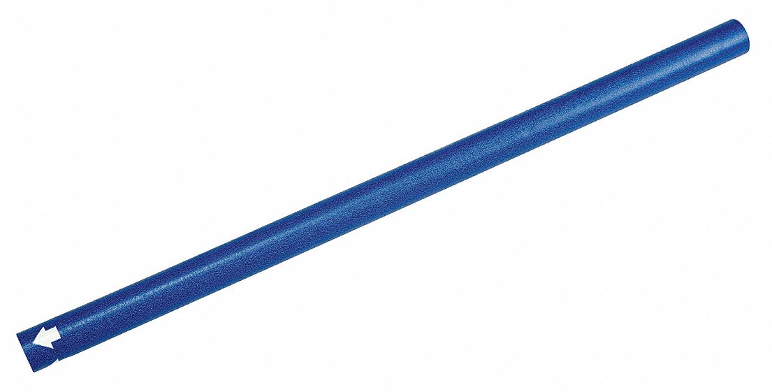 Pipe Marker: Blue, Fits 3/4 to 1 3/8 in Pipe O.D., 1 Pipe Markers, With