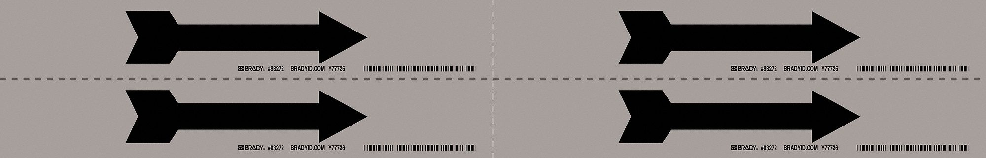 PIPE MARKER, GREY/BLACK, 7 IN W, VINYL, 7 IN ROLL W, 1 1/8 IN L