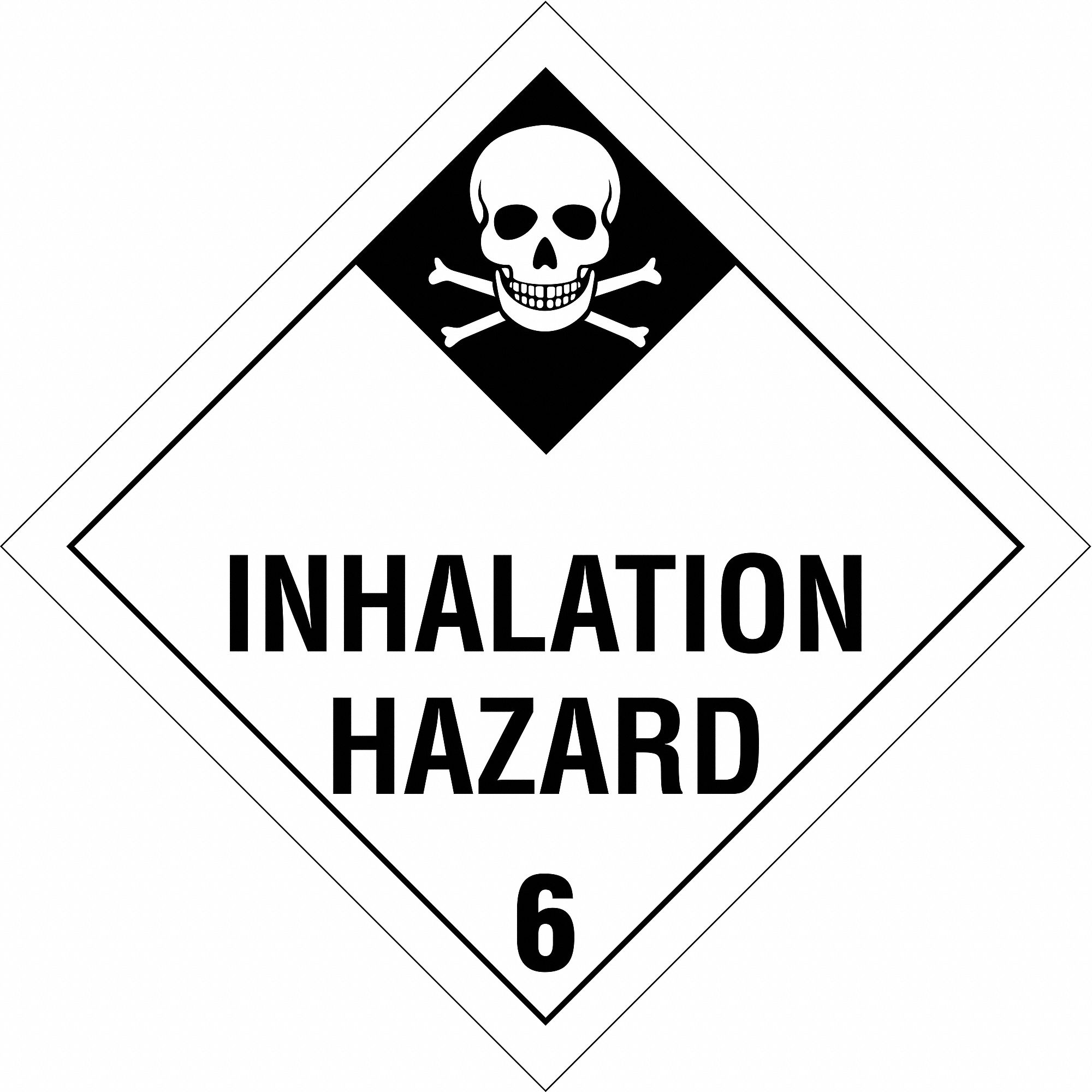 Inhalation Hazard, 10 3/4 in Label Wd, DOT Container Placard 6R672