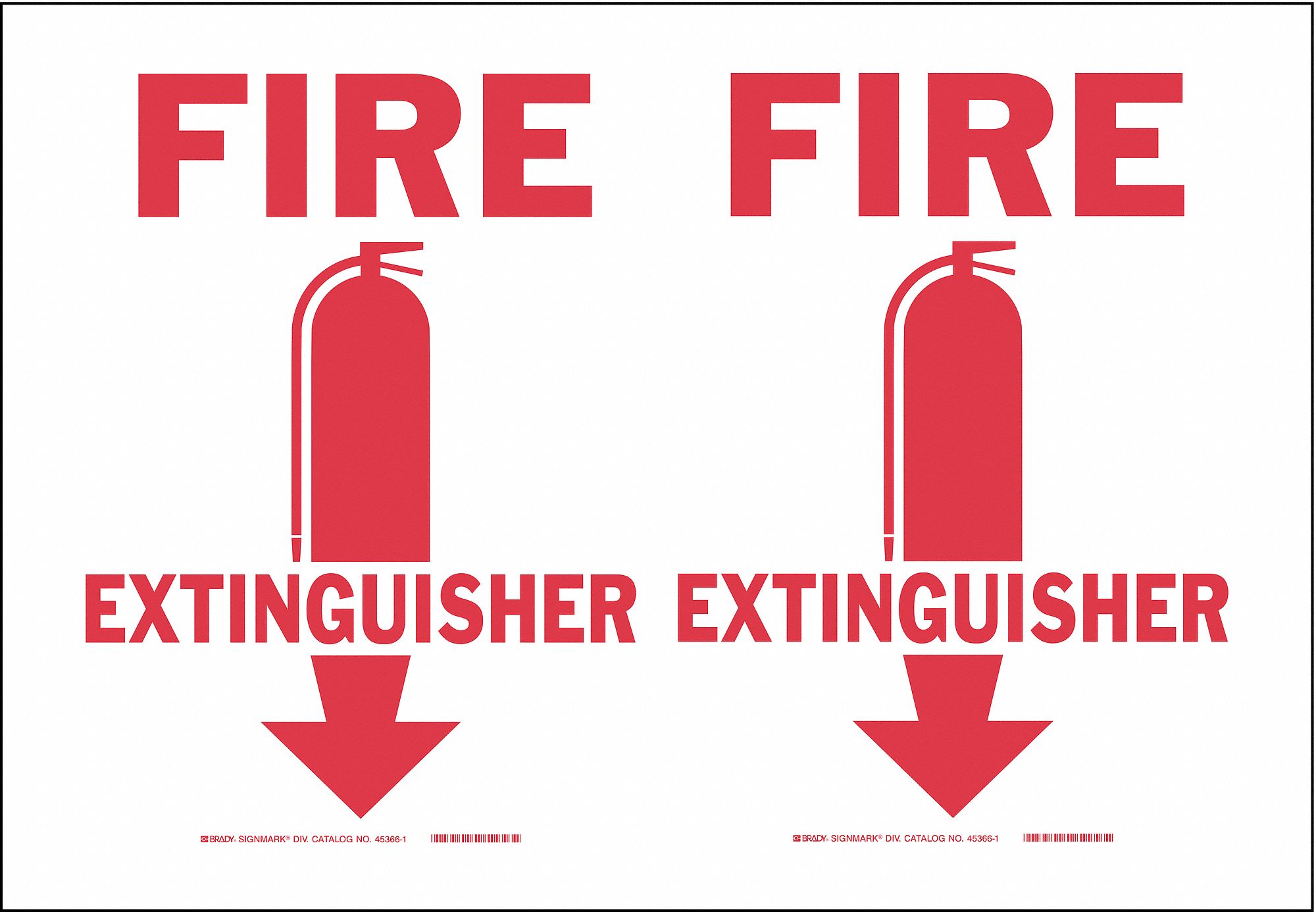 FIRE EQUIPMENT SIGN, NO HEADER, PLASTIC, 8 IN X 14½ IN, WITH MOUNTING HOLES, NOT RETROREFLECTIVE