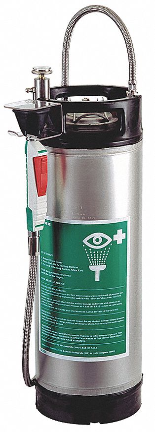 HUGHES SAFETY SHOWERS Indoor Portable Eyewash Station,3.9 gal. 41FA30STD38G Grainger