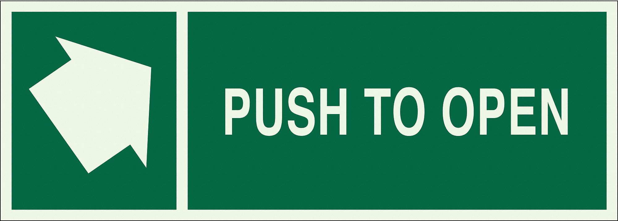 Directional Sign, 5 x 14, Light Green/Grn