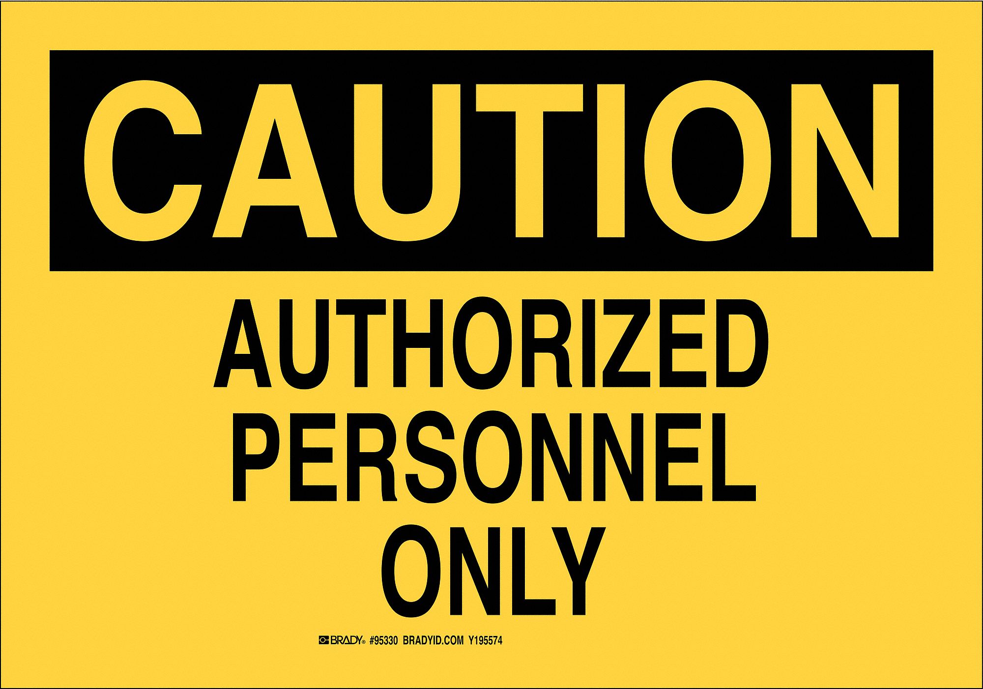 Admittance Sign, 7 x 10In, Black/Yellow