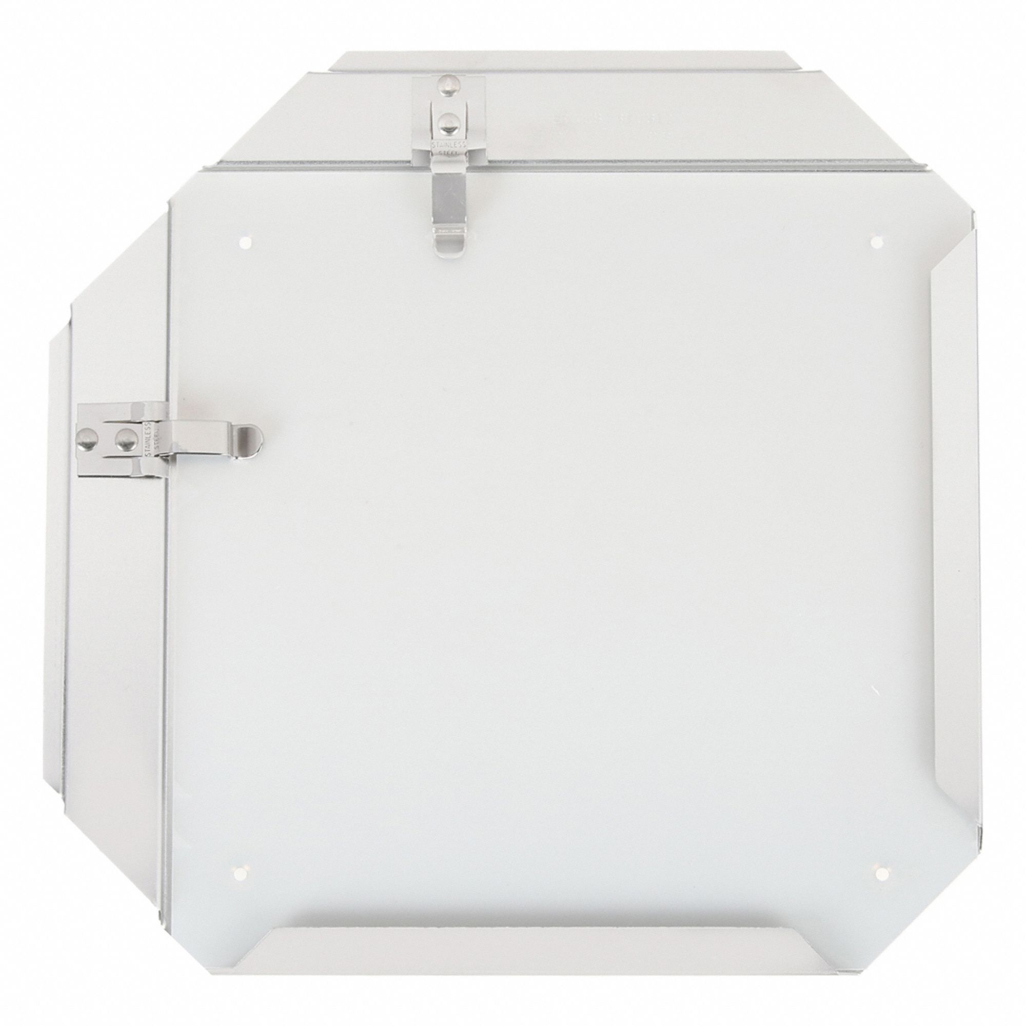 Vehicle Placard Holder: Full Frame Trailer Flip Placard Holder, 10 3/4 in Wd, 10 3/4 in Ht, Aluminum