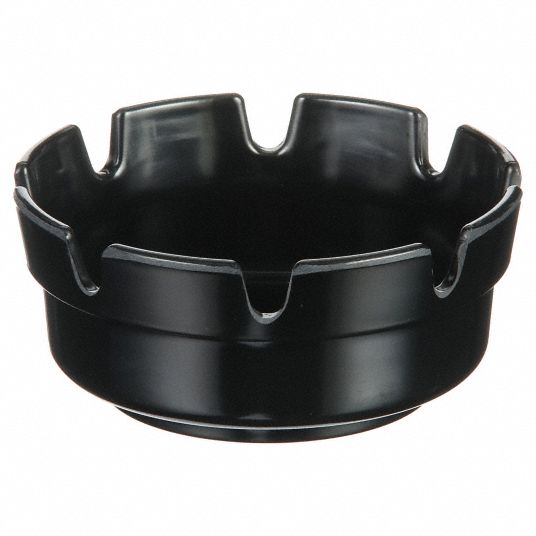 CRESTWARE, Black, Melamine, Ash Tray - 41G565|MEL263B - Grainger