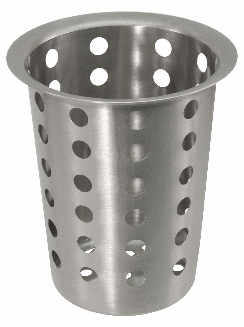 SILVERWARE CYLINDER,4-1/2 IN L,SS