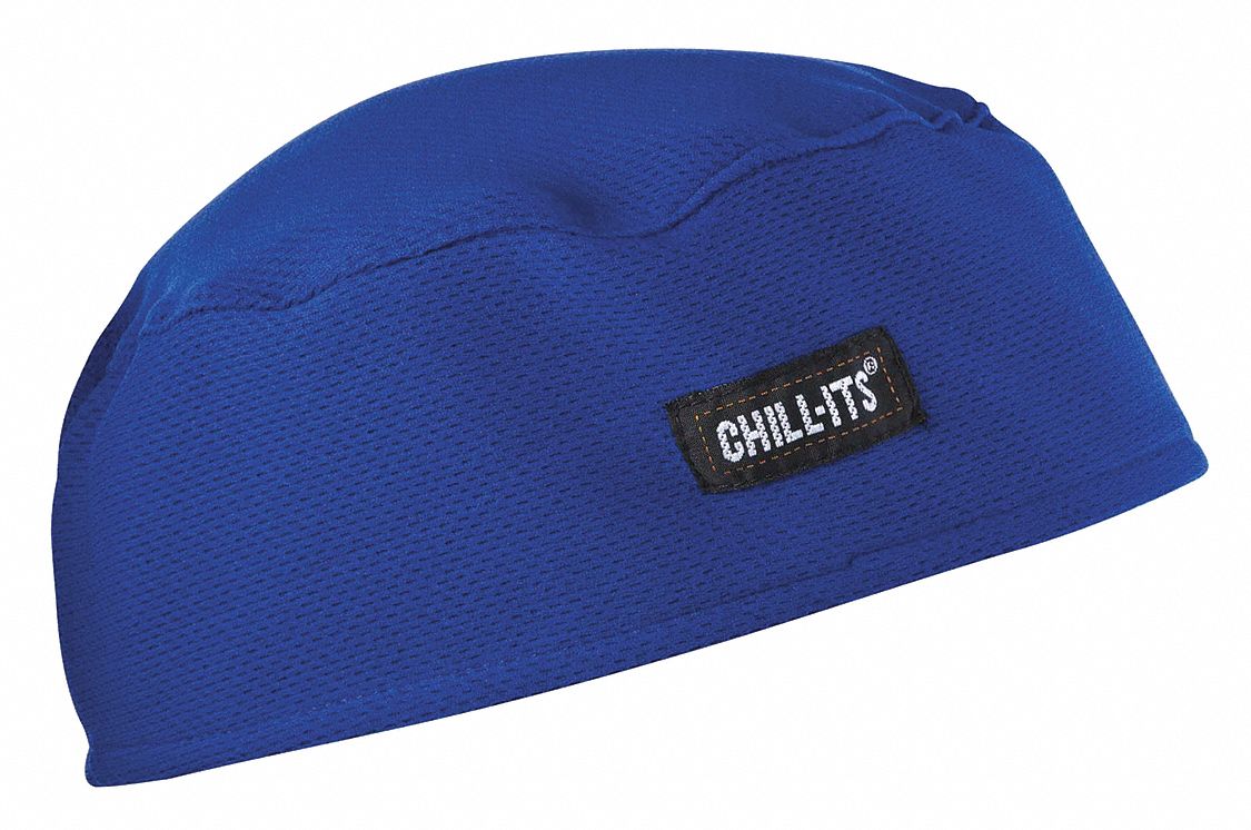HAT, SKULL CAP, BLUE, UNIVERSAL, HAT, TERRY CLOTH, HEAD, GENERAL PURPOSE