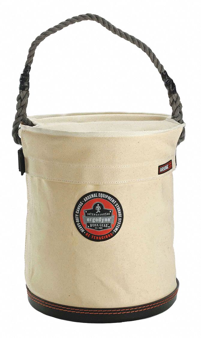 ARSENAL BY ERGODYNE, 5733T, Plastic Bottom Bucket with Top,White ...