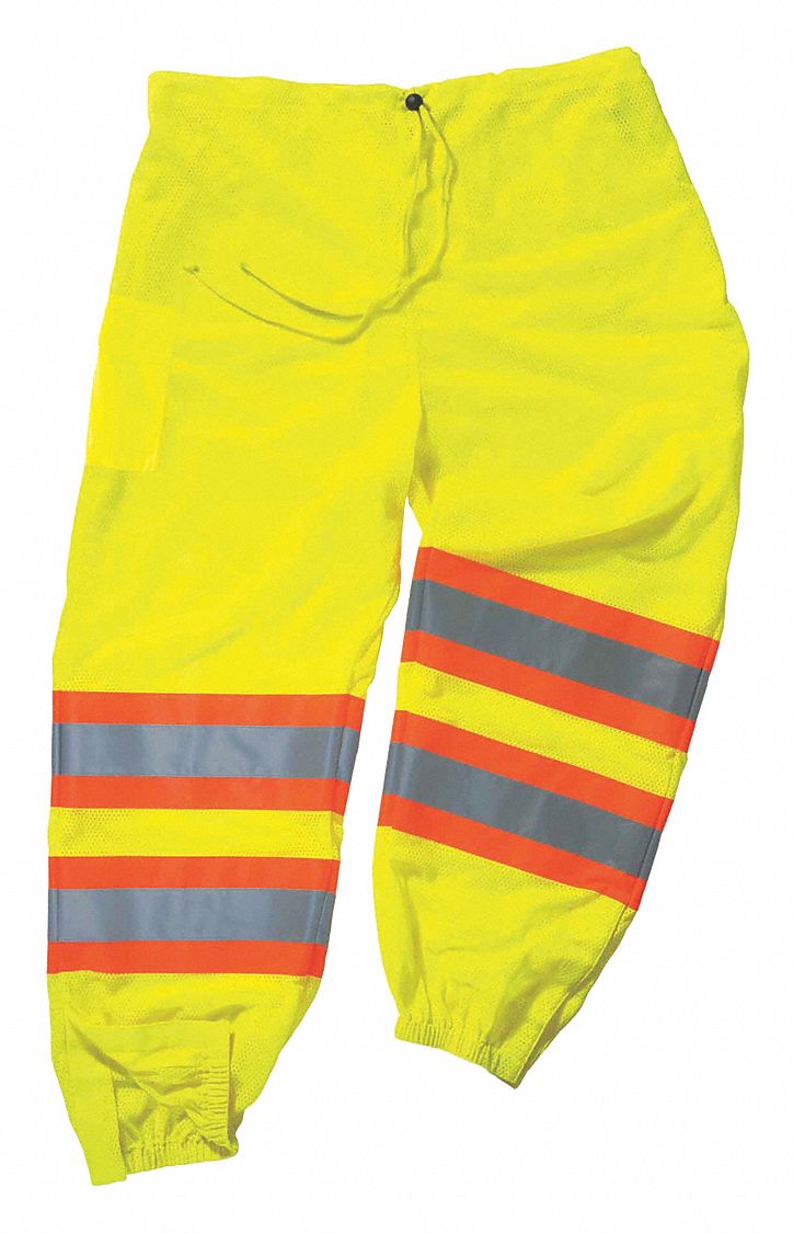 CLASS E TWO-TONE PANT, LIME GREEN/ORANGE, S/M, MESH