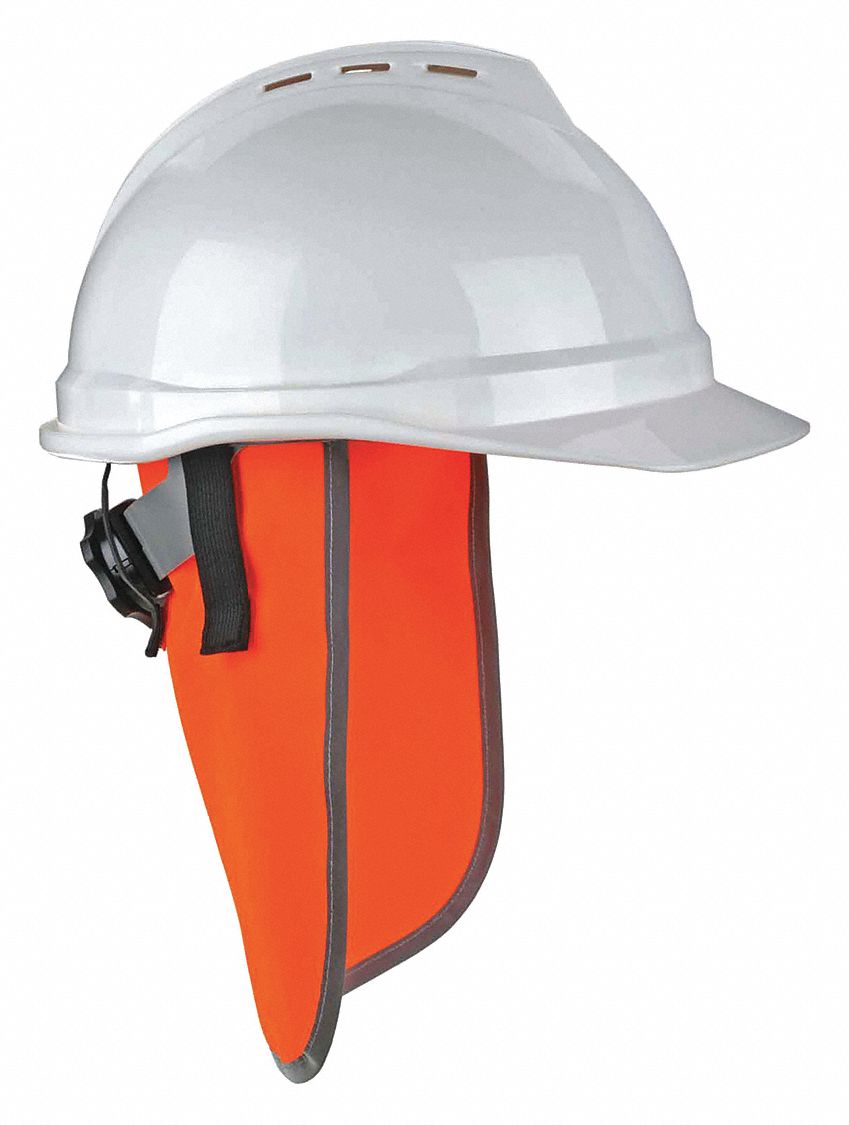 Neck Shade,  Hi-Visibility Orange,  For Use With Front Brim Hard Hats