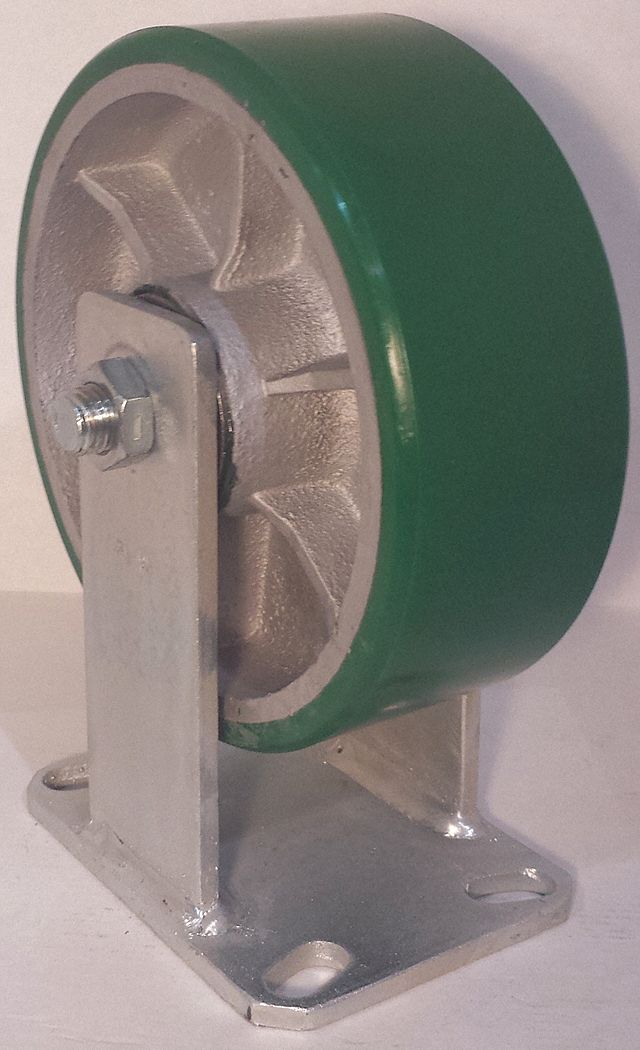 CASTER PLATE 8IN RIGID POLYURETHANE