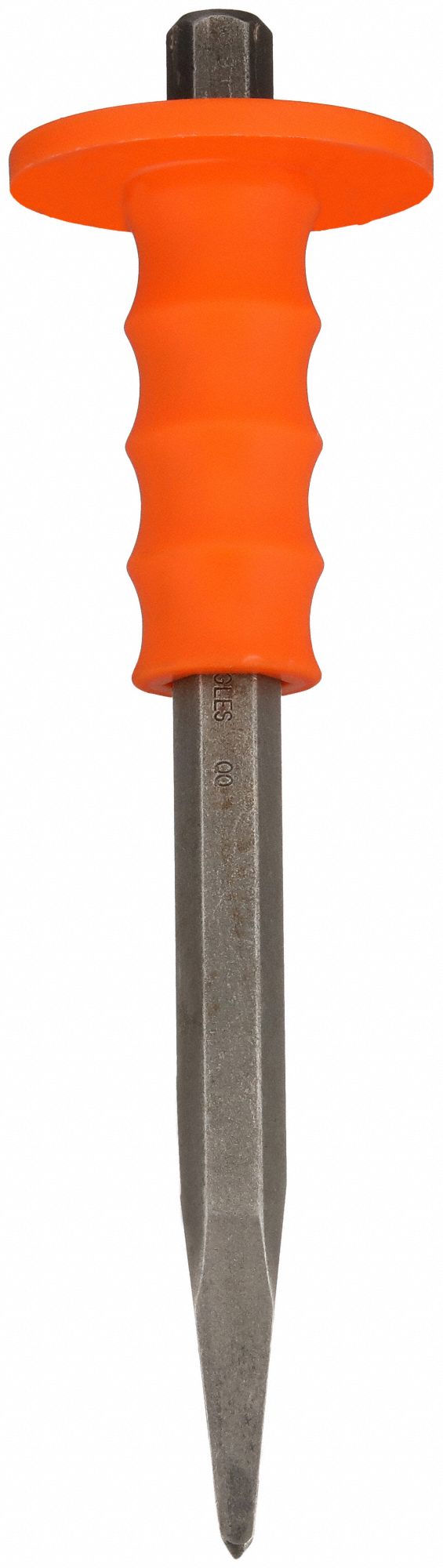 BULLPOINT CHISEL, 3/4 IN BLADE W, 12 IN OVERALL L, INCLUDES HANDGUARD