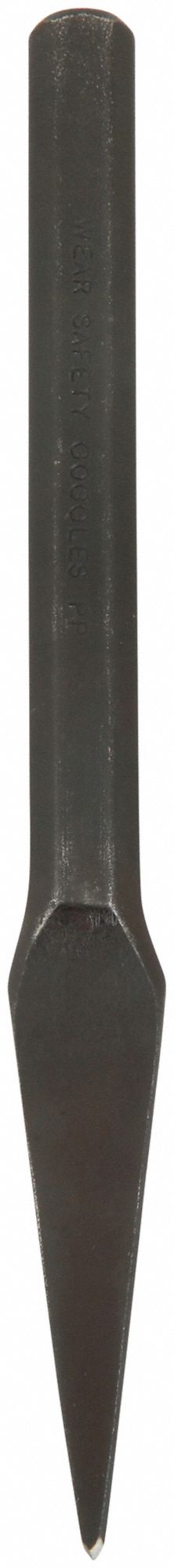 CAPE CHISEL, STEEL, 1/4 IN BLADE W, 5 3/4 IN OVERALL L, PLAIN GRIP