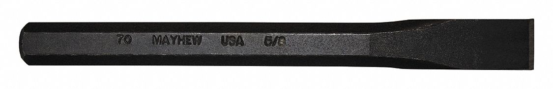 COLD CHISEL, STEEL, 5/8 IN BLADE W, 6 1/2 IN OVERALL L