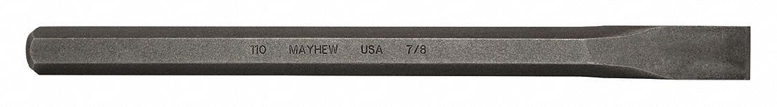 MAYHEW SELECT COLD CHISEL, STEEL, 7/8 IN BLADE W, 12 IN