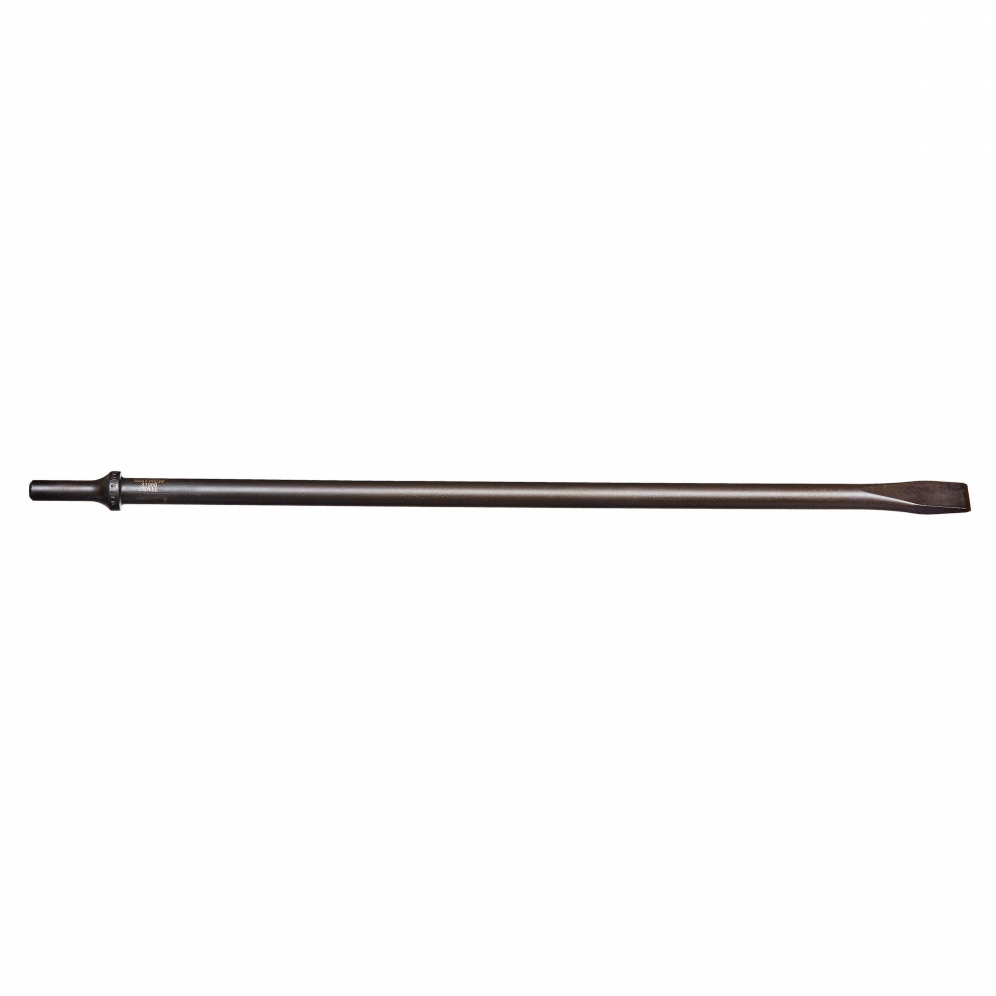 PNEUMATIC CHISEL, 0.401 IN SHANK SIZE, ROUND, ROUND, 18 IN OVERALL L