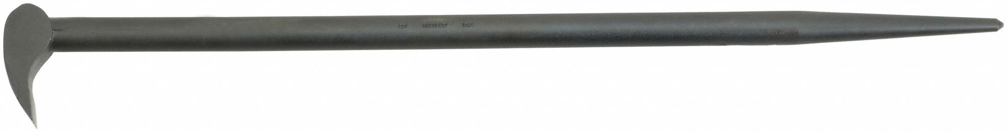 LADYFOOT PRY BAR, POINT END, 12 IN OVERALL L, 1/2 IN BAR W, 2 IN END W, 0 NAIL SLOTS