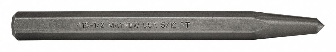 CENTER PUNCH,6 IN L,STEEL,SHOT BLAST