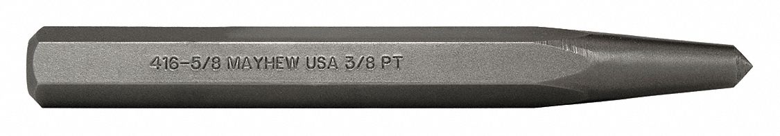 CENTER PUNCH,6-1/4 IN L,STEEL,SHOT BLAST