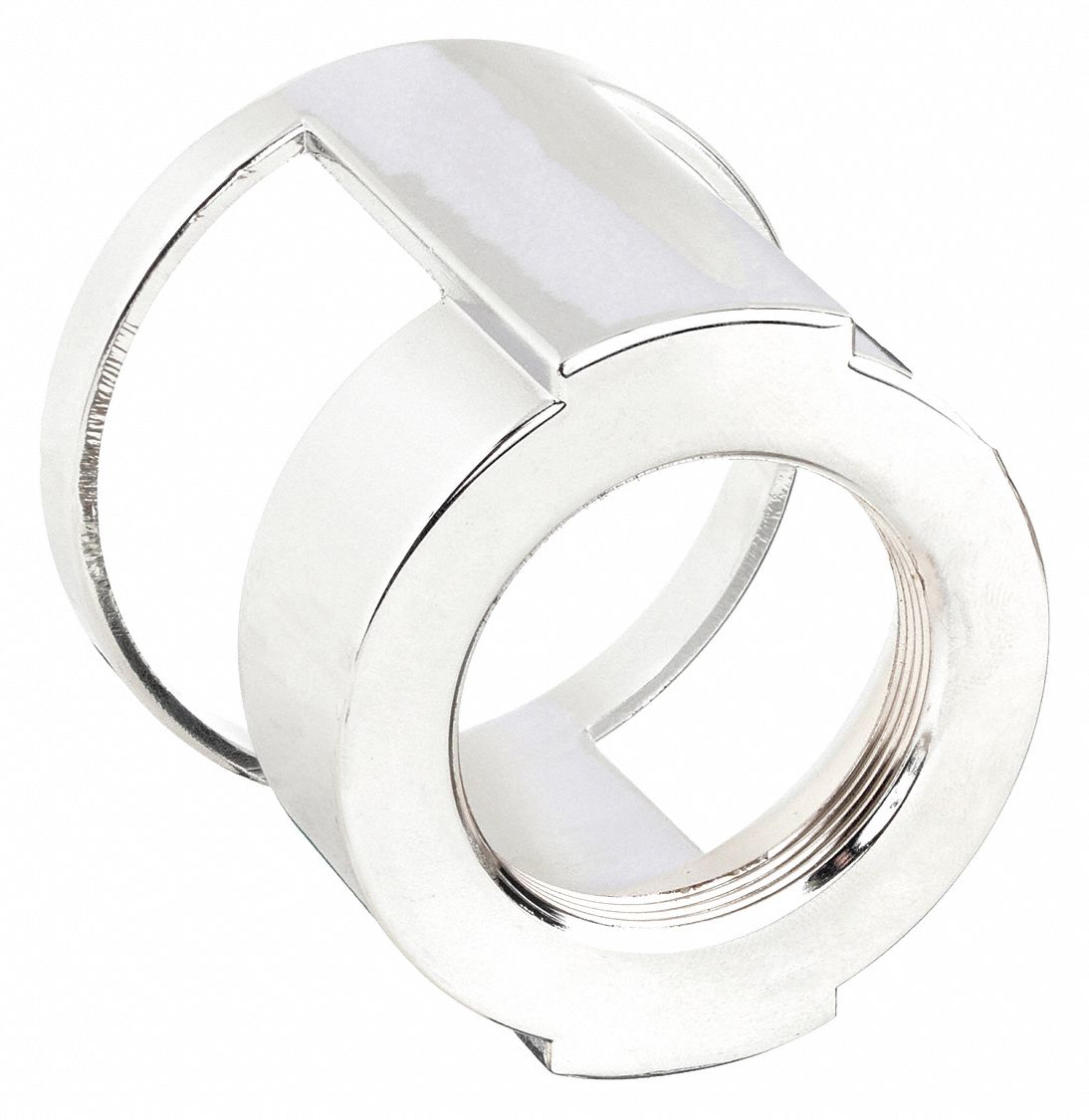 Pushbutton Guard: 30 mm Panel Mounting Hole Dia, Chrome, Class 52