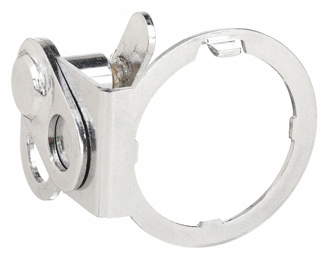 Padlock Attachment: 30 mm Panel Mounting Dia, Flush Push Buttons, Chrome, Class 52