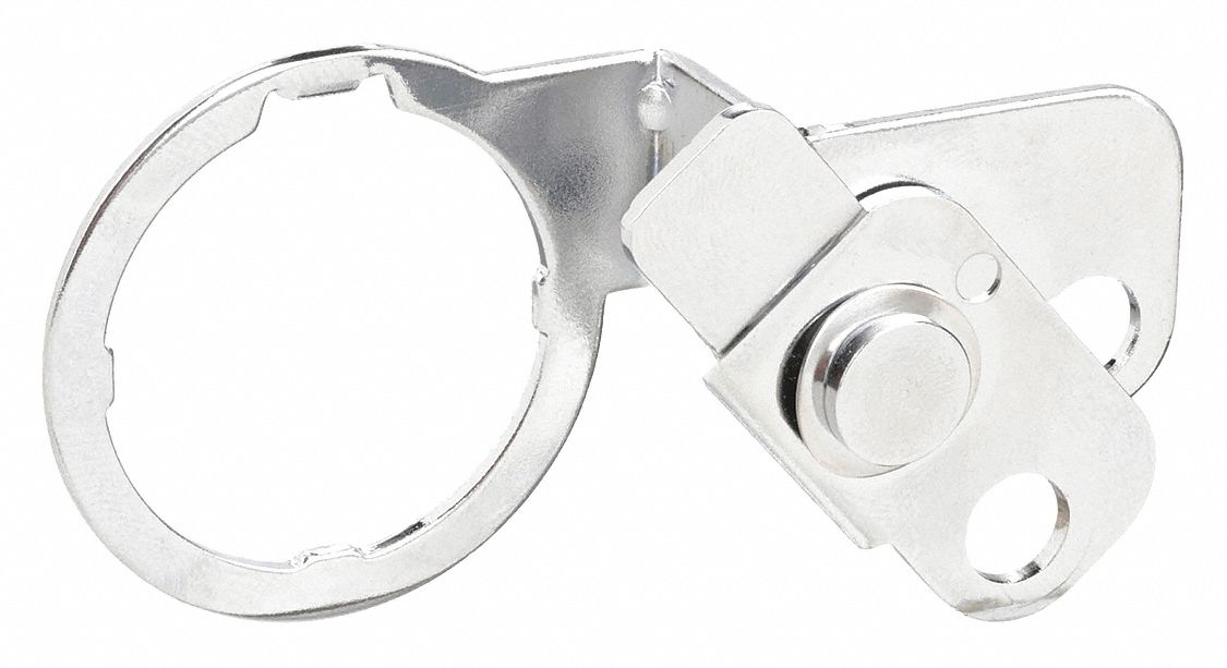 Padlock Attachment: 30 mm Panel Mounting Dia, Non-Illuminated Push Buttons, Chrome, Class 52