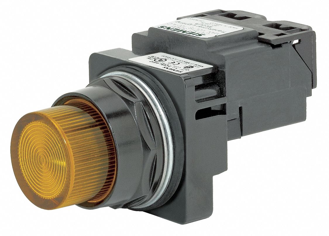 Pilot Light,  Amber,  30mm,  Incandescent