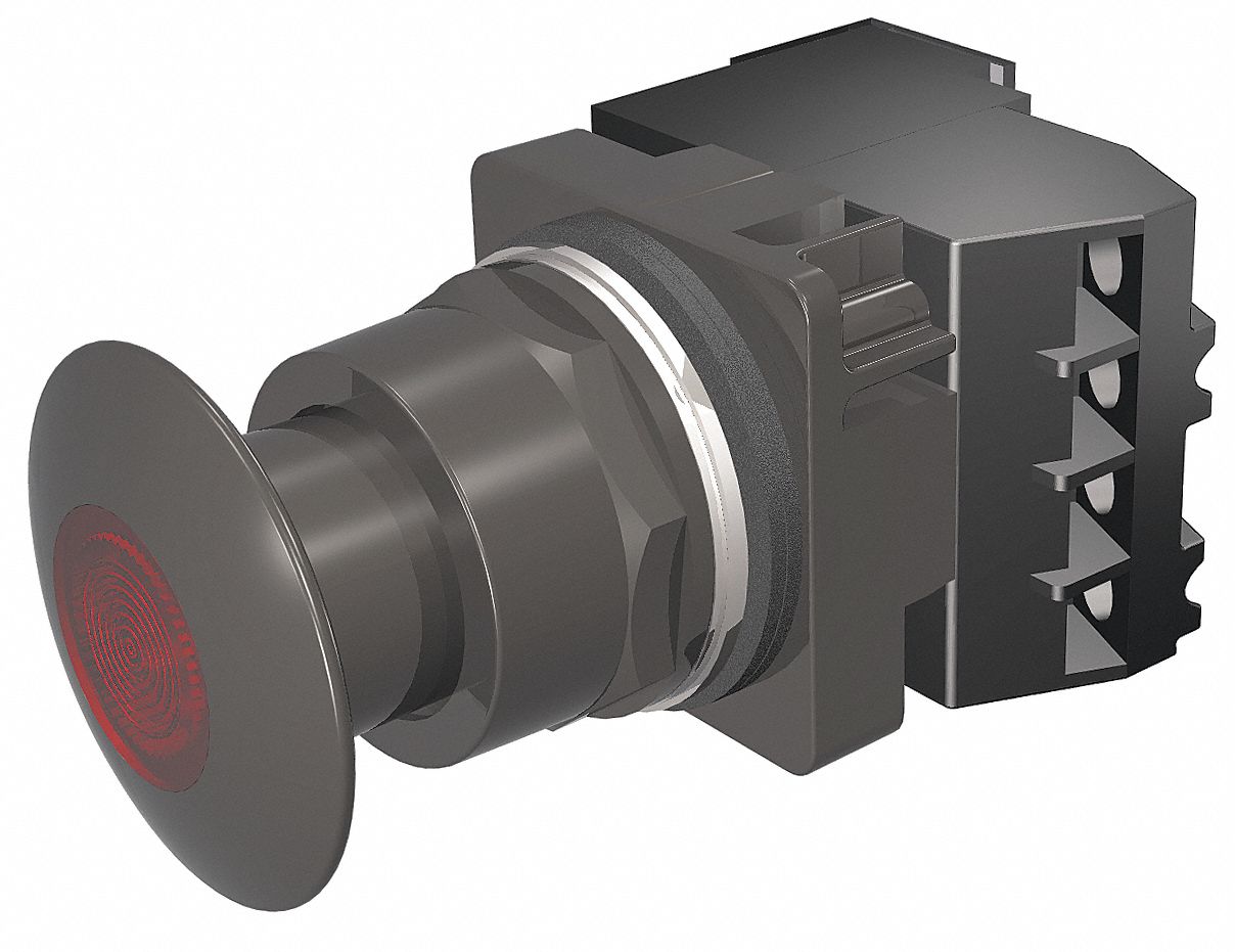 SIEMENS, Maintained Pull / Maintained Push, Red, Illuminated Push