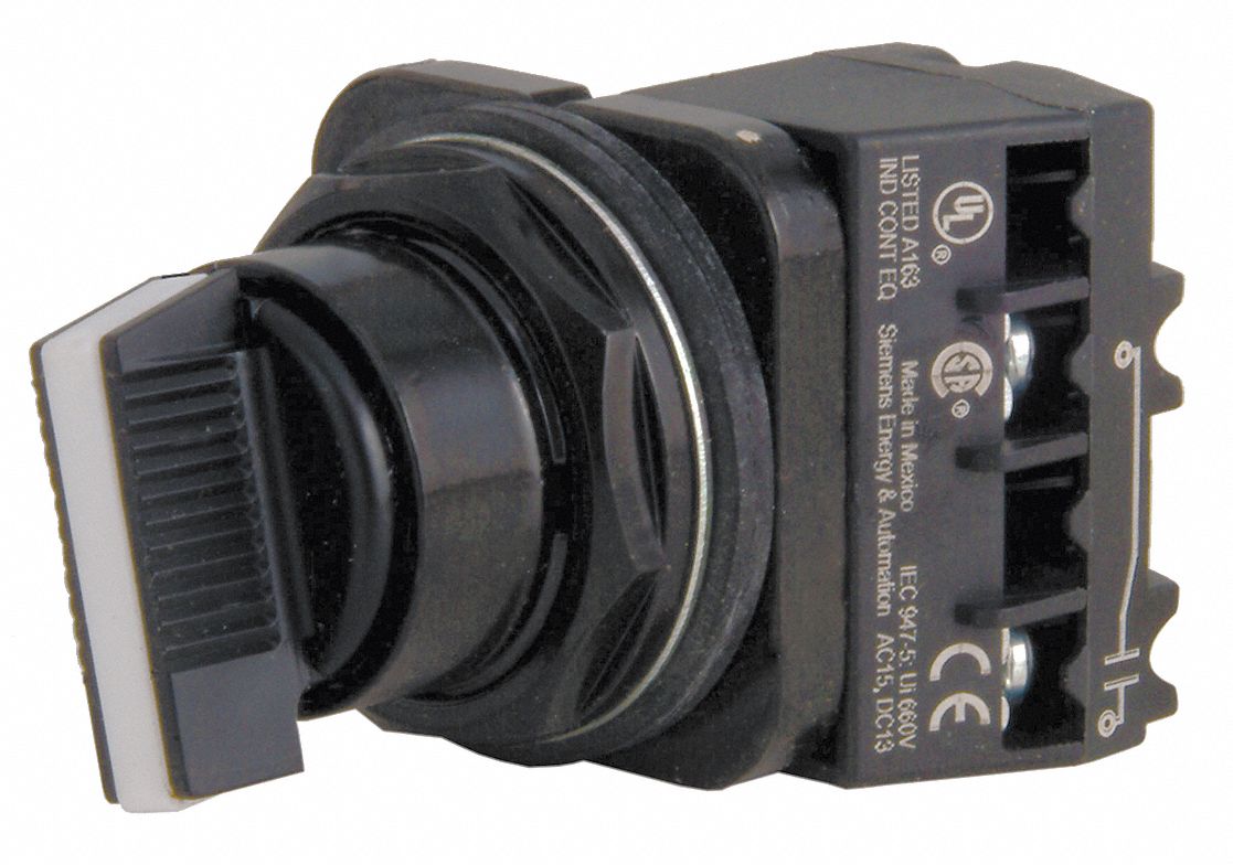 SIEMENS, 30 mm Size, 3 Position, NonIlluminated Selector Switch