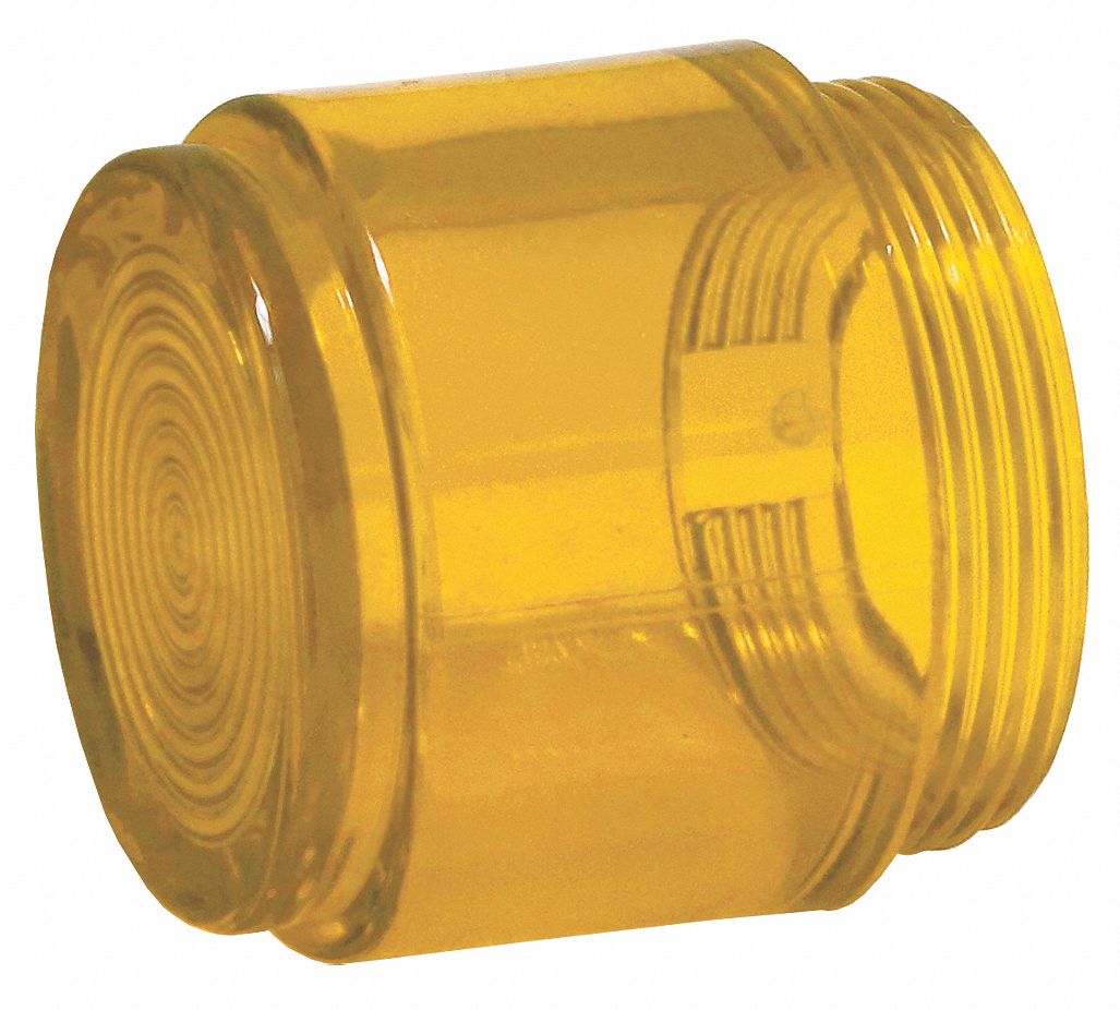 Push Button Head: 30 mm Panel Size, Illuminated, Non-Metallic, Amber
