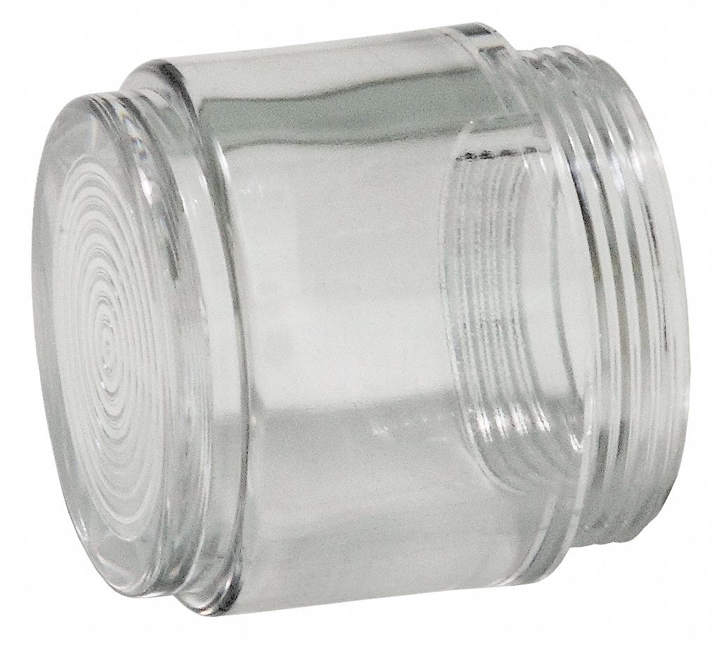 Push Button Head: 30 mm Panel Size, Illuminated, Non-Metallic, Clear