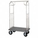 71 in Steel Bellmans Cart with Gray Carpet and Chrome Finish