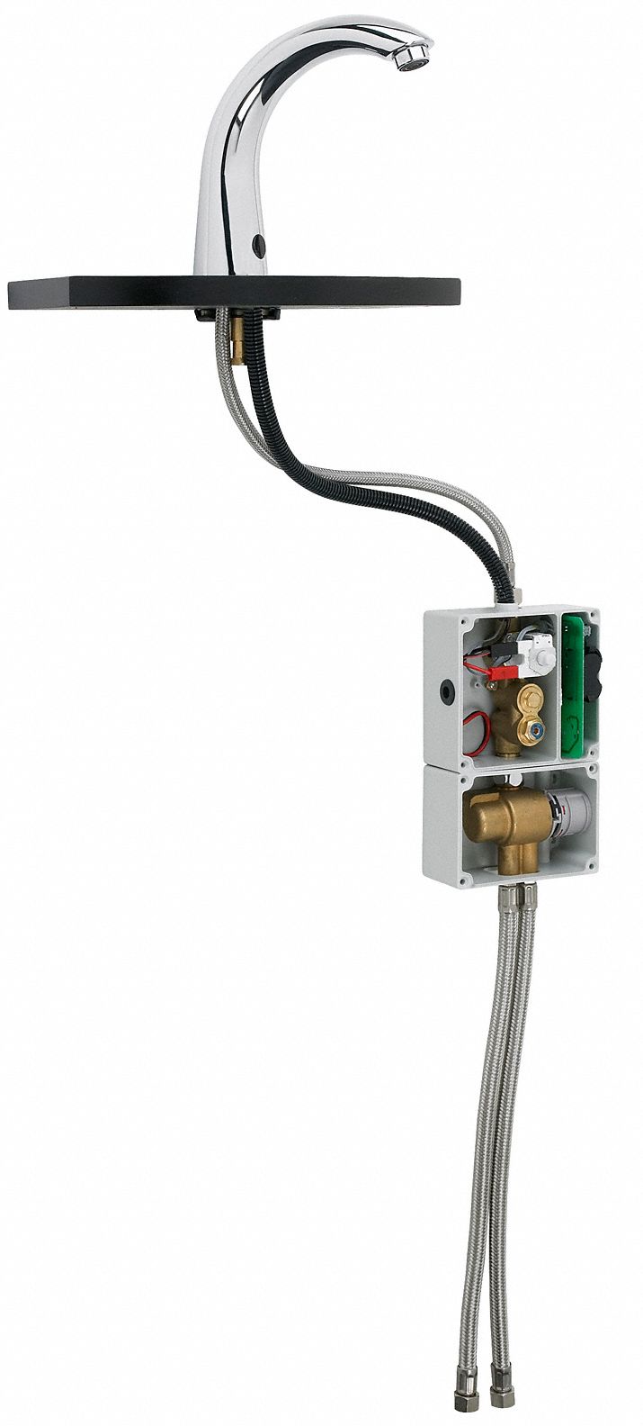 AMERICAN STANDARD Mid Arc Bathroom Faucet American Std, Selectronic, Chrome Finish, 0.5 gpm